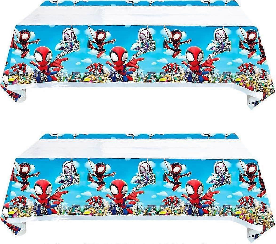 2kpl Spidey ja hänen parhaat ystävänsä juhlapöytäliina, Spidey ja hänen parhaat ystävänsä -teemaiset juhlatarvikkeet