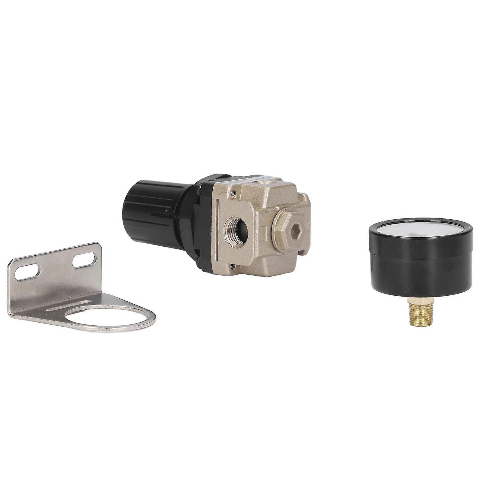 Air Pressure Regulator G1/4 0.05~0.85mpa Adjustable Control Valve with Bracket Gauge AR2000‑02