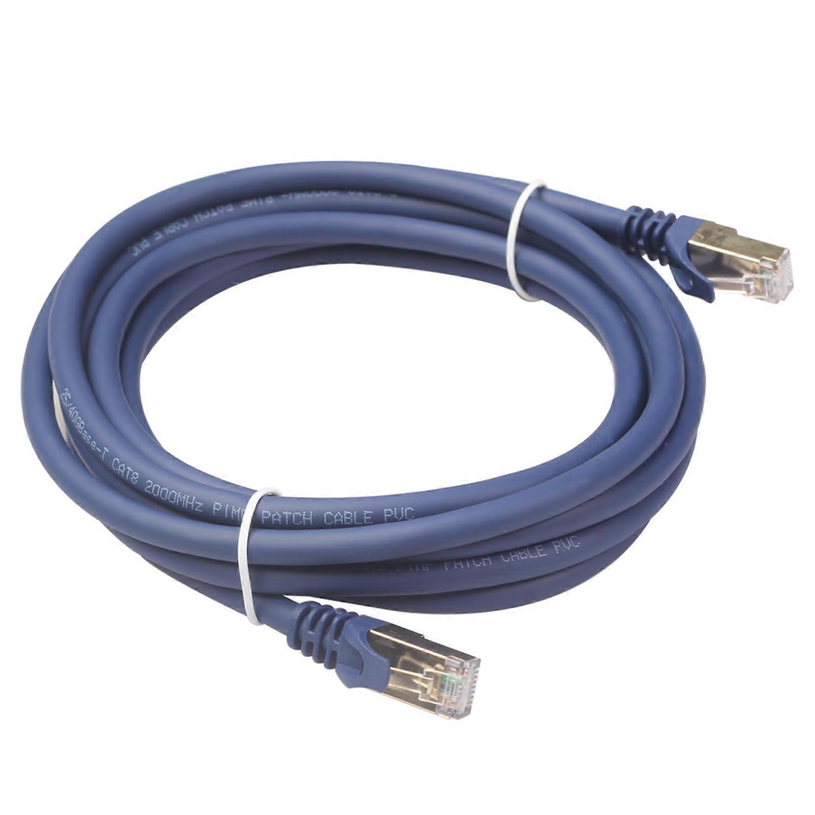 Cat8 Ethernet Network Cable 15m 40 Gbps 2000 MHz High-Speed Internet Connection for Modems Routers PC