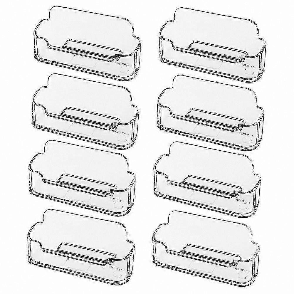 Acrylic Desk Business Card Holder Stand, 8 Pack Clear Display Organizer for Professional Use