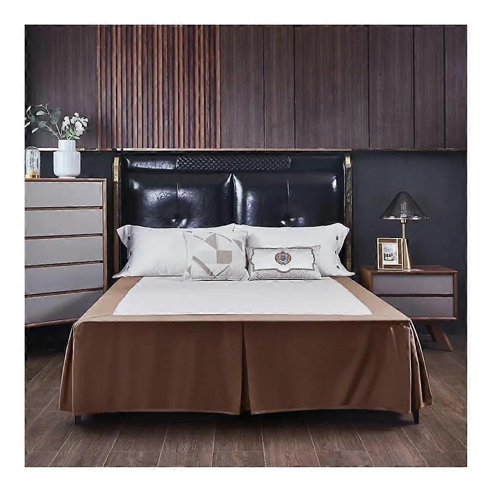 Bed Skirt Queen Size, Open Corner, Brushed Fabric, For Home Or Hotel, Plain Color