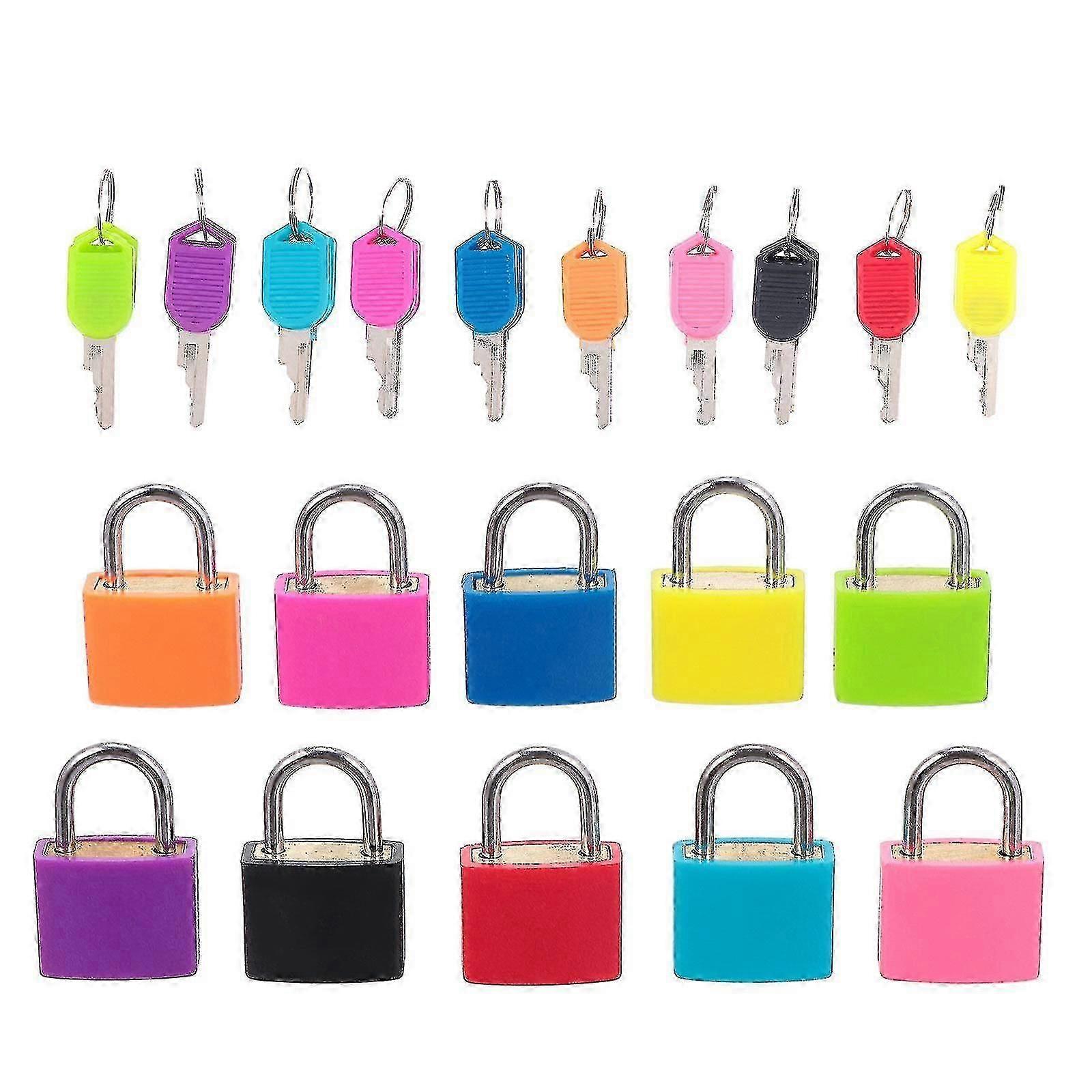 10pcs Mini Practical Padlock Mini Cabinet Lock Drawer Lock For Home Use