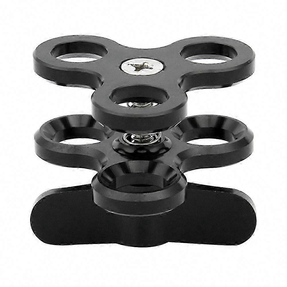 Ball Clamp 3 Hole Diving Light Arm Mount Bracket for Action Camera Flashlight Tripod