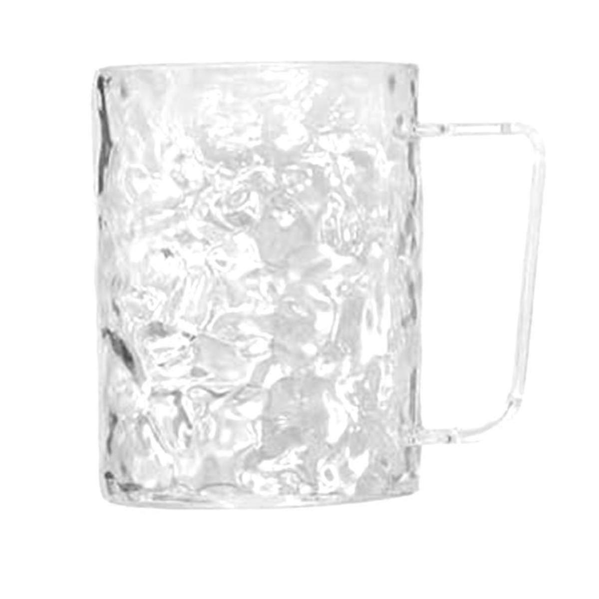 מארגן לחדר אמבטיה עם דוגמת קרחון: כוס לשטיפת פה נגד נפילה, ידית וכוס מברשת שיניים עמידה בפני שחיקה A