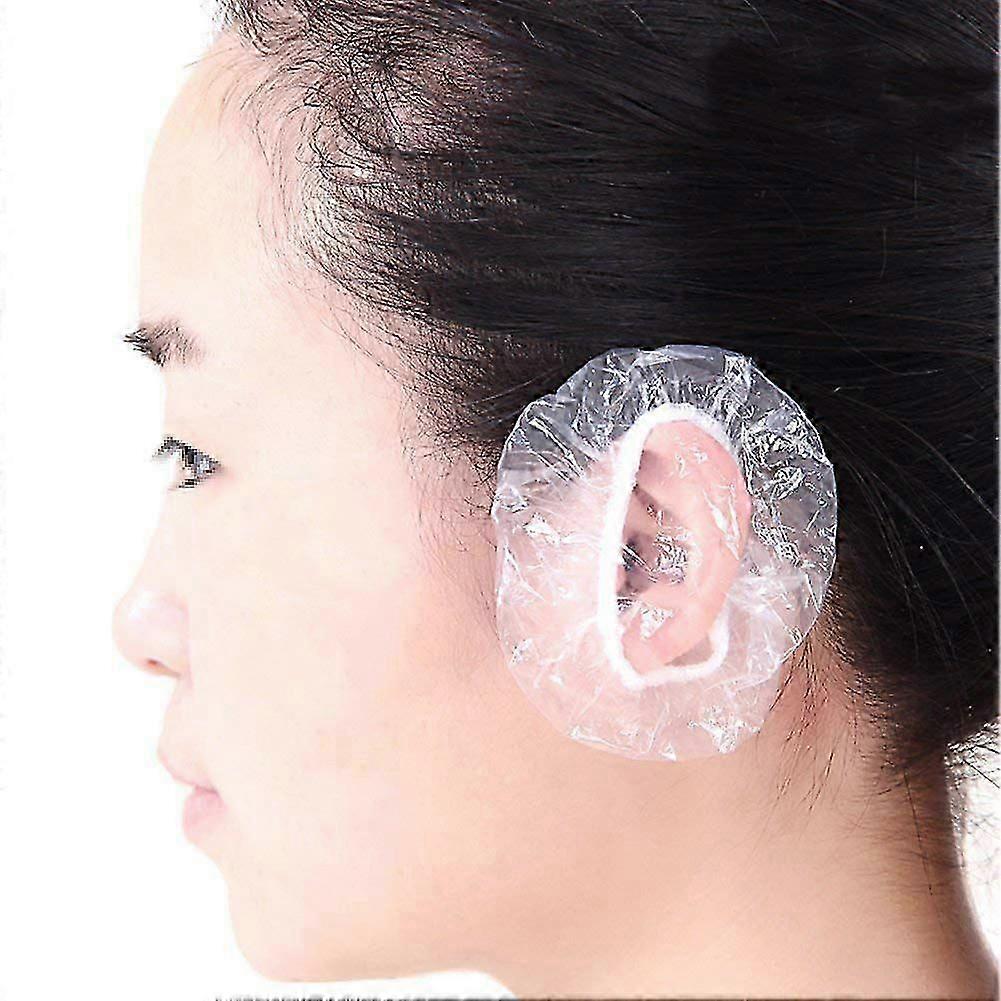 100PCS Ear Protector Caps Disposable Clear Shower Water Ear Covers Disposable