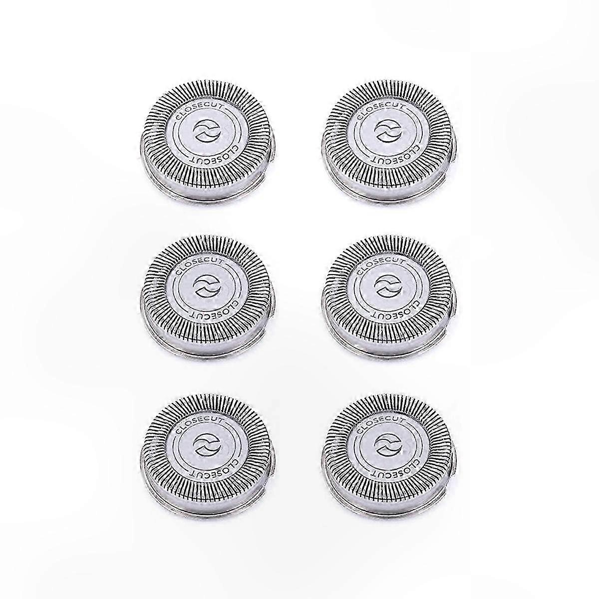 6-Pack Replacement Heads for Series 3000, 2000, 1000 Shavers with Sharp Durable Blades, Compatible with S738 Model