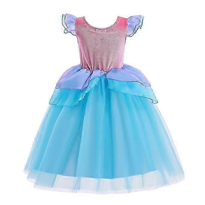 Princesse Tulle Robe Fleurs Filles Sequin Robes