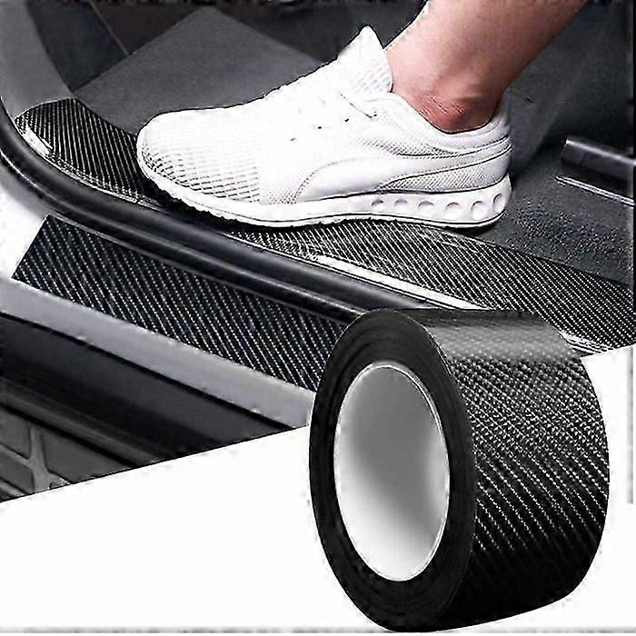 Carbon fiber car sticker, car door sill protector, bumper anti-kick shield,5cm*5m