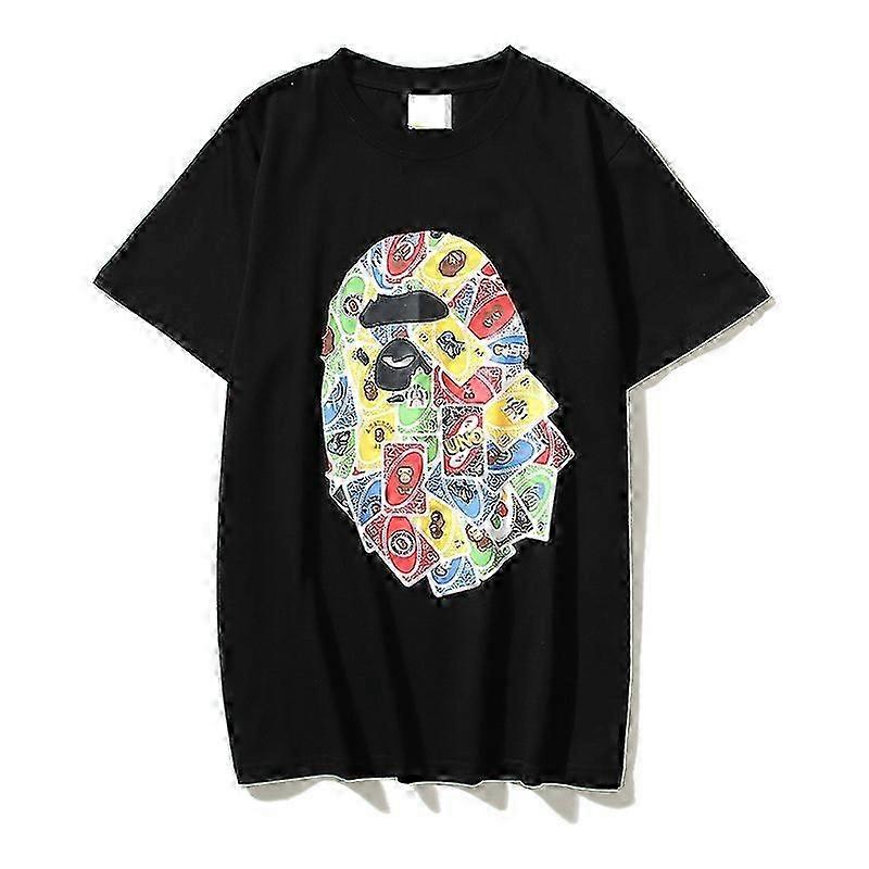 2023 Japanese T-shirt For Men Aasual Letter Print Round Neck Short-Sleeved Bapes T Shirts Short Sleeve Cotton Unisex T Shirt