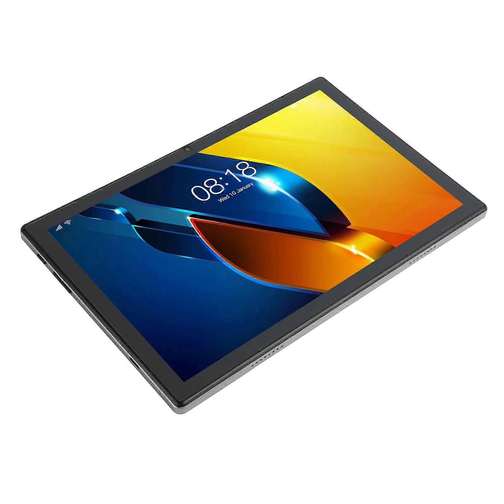 10in Tablet for Android 11 Silver Grey 8 Core CPU 6GB 128GB 1920x1200 IPS 4G Calling 2.4G 5G Dual Band WiFi Tablet 100‑240V UK Plug 