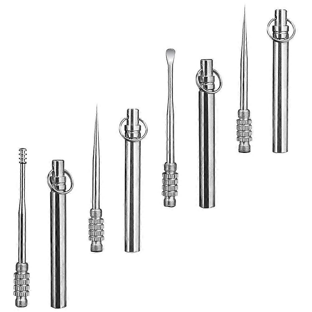 Durable Fruit Picks Multi-Functional Toothpicks for Cleaning 8Pcs Silver