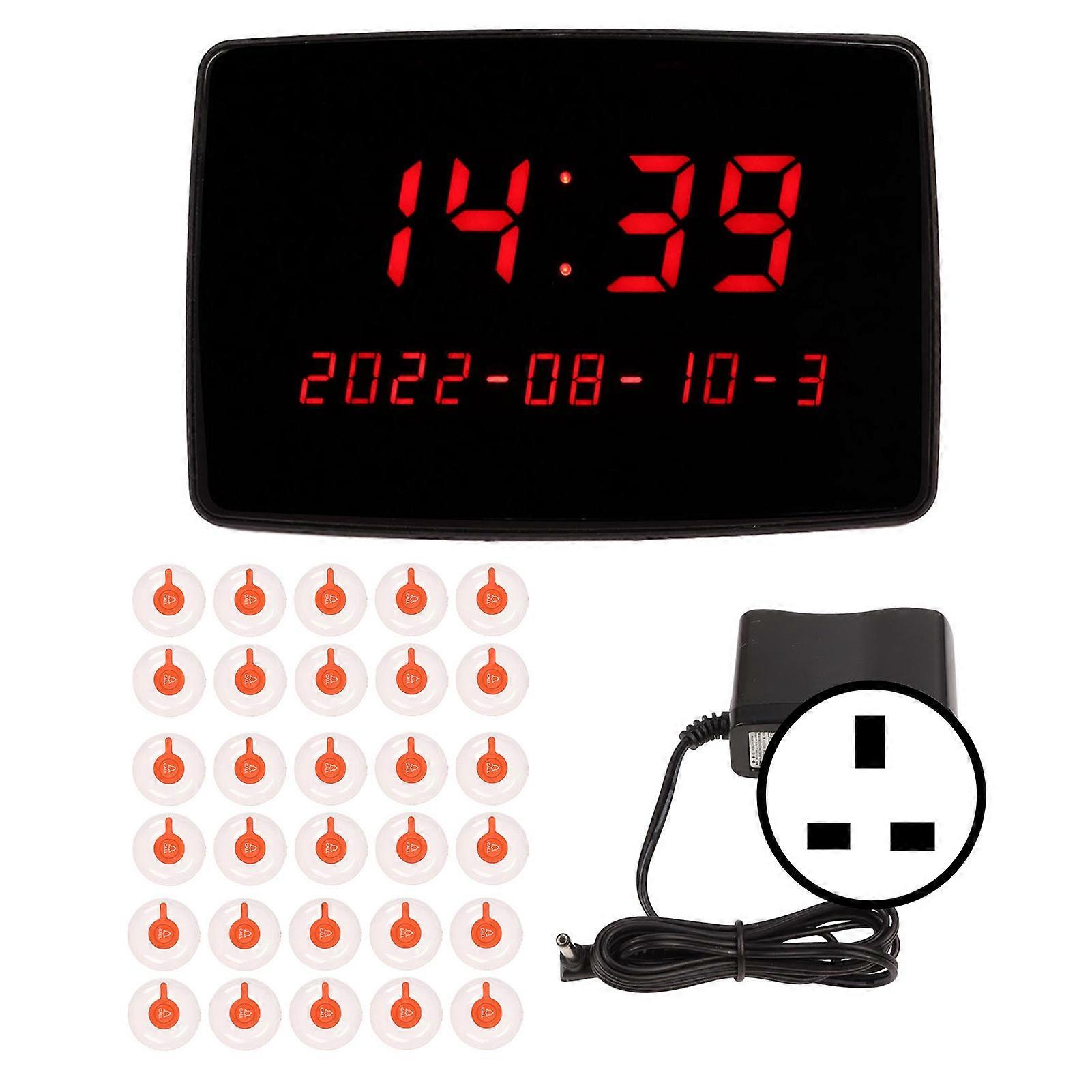 Wireless Calling System with 30 Waterproof Call Buttons and PC Display Receiver for Caregivers