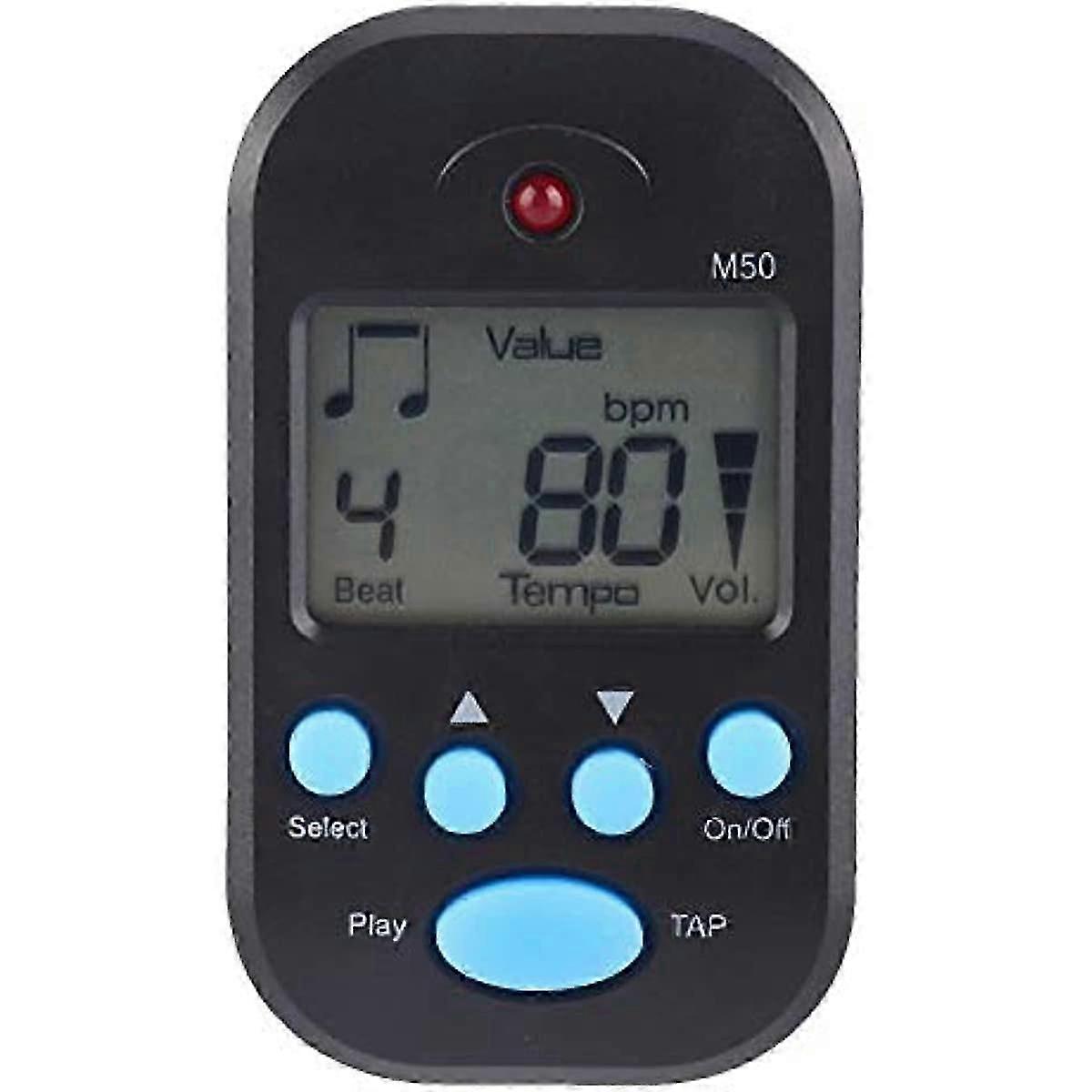 Mini Metronome LCD Digital M50 Metronome Electronic Metronome Digital Beat Tempo for Guitar Piano Violin Drum and Other Instruments Mini Professio