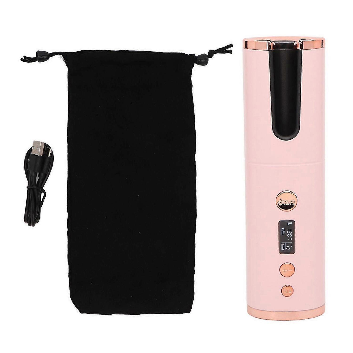 2025 Latest Model Automatic Curling Iron Cordless Ceramic Rotating LCD Display...