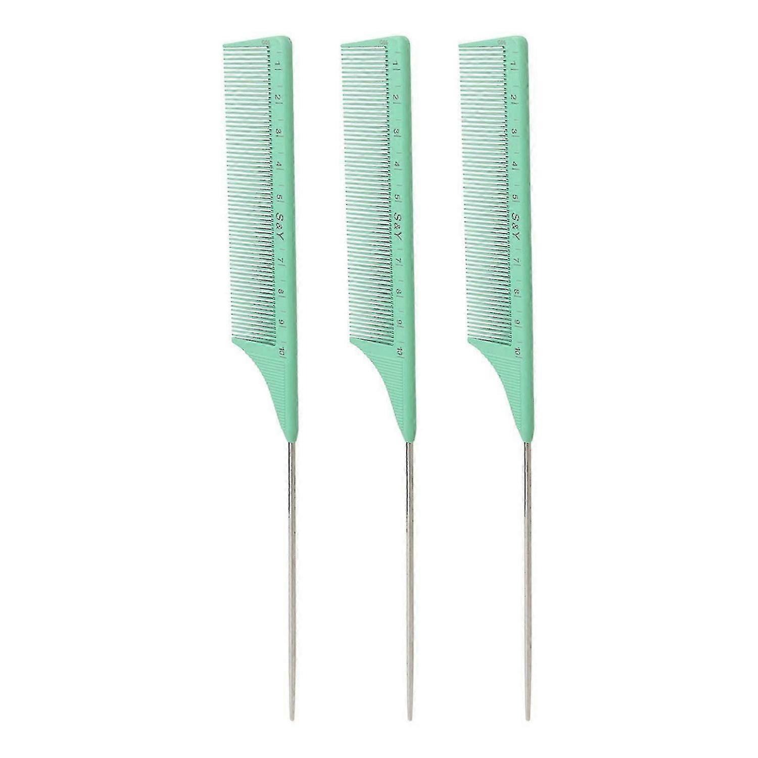 3 stk halekamsett - rottehalekam for presis hårskille og styling