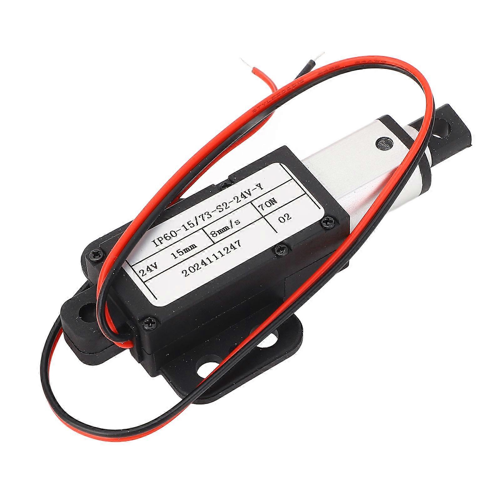 Mini Electric Linear Actuator 15mm Stroke 70N Thrust 8mm/s Speed 24V Small Electric Push Rod