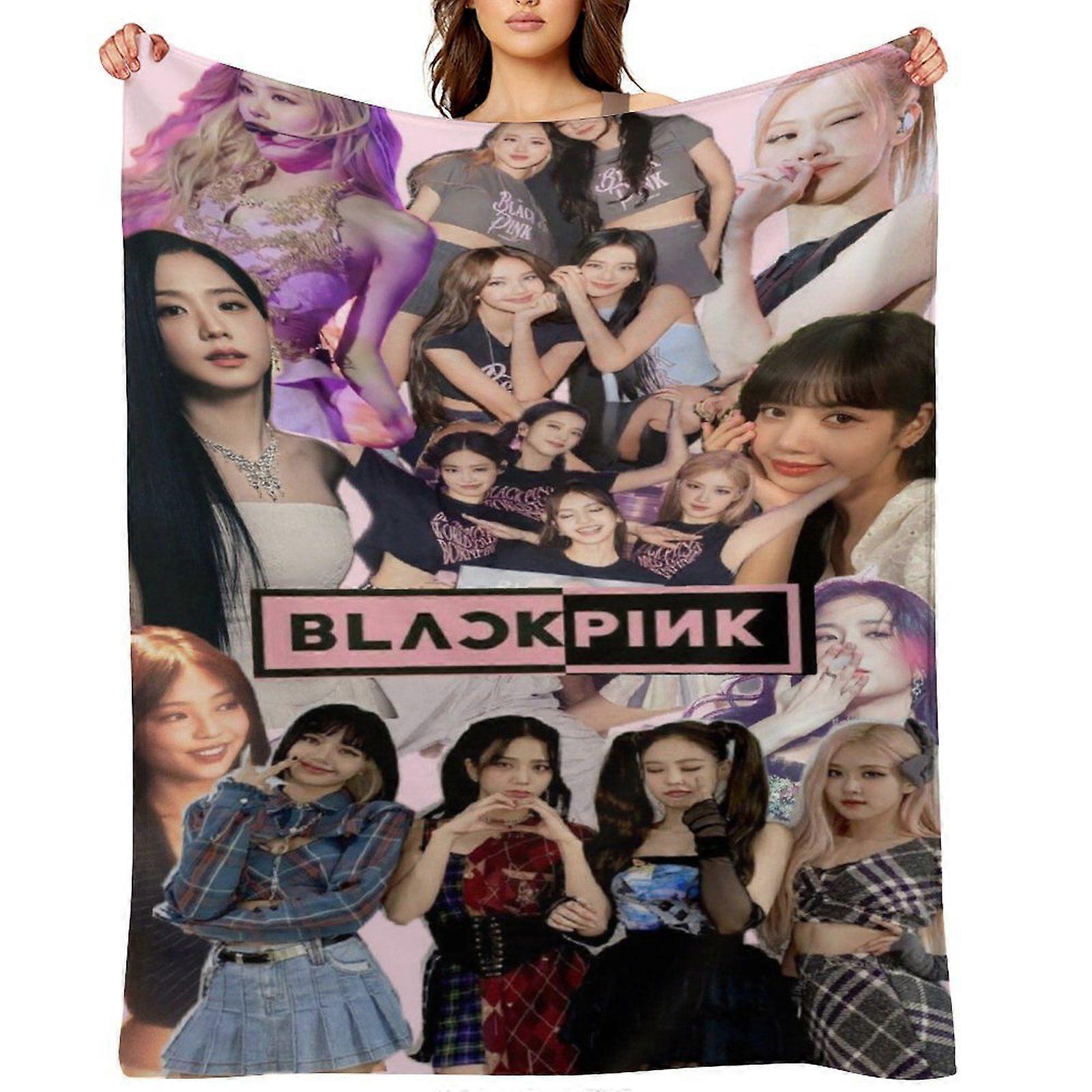 BLACKPINK رمي بطانية هدية ، بطانية من الفانيلا ، مناسبة للرجال والنساء ، مناسبة لجميع الفصول ، بطانية دافئة ، ديكور منزلي (525) 125x100 سم
