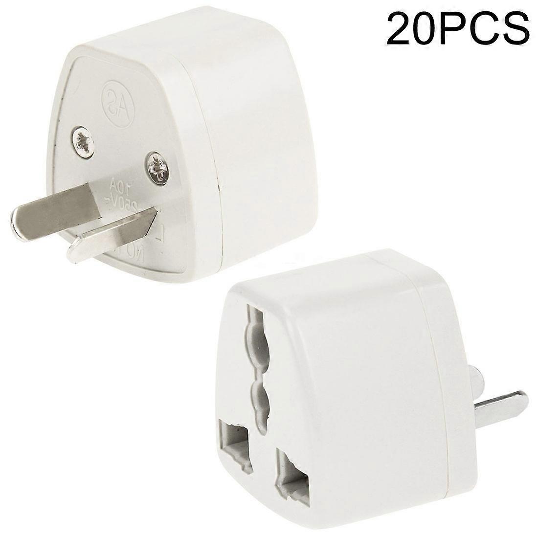 20 PCS Plug Adapter, Travel Power Adaptor with AU Socket Plug