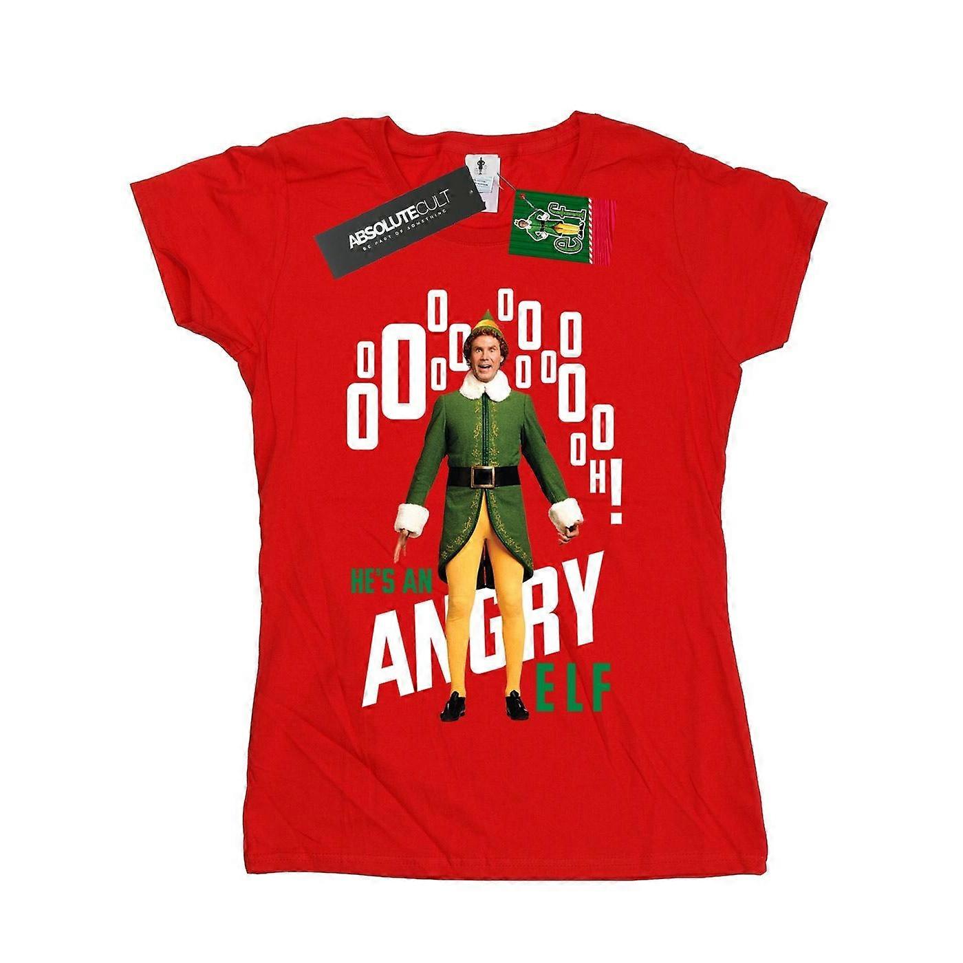 Camiseta de algodón Elf Angry Elf para mujer/mujer