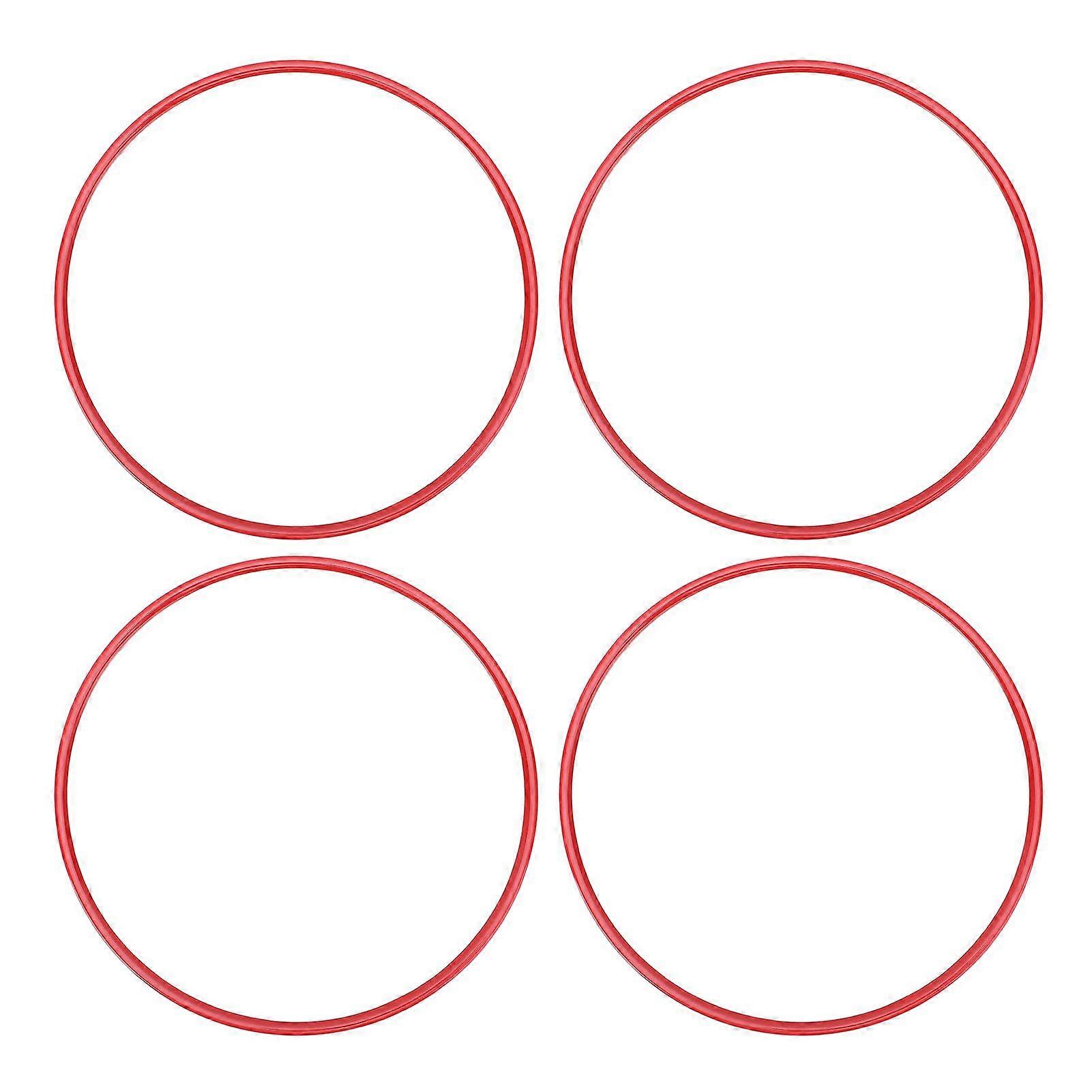 4Pcs 16 Inch Wheel Rim Protector Ring Anti Scratch Self Adhesive Wheel Rim Guard Trim Ring for Flat Rim Edge Car Red