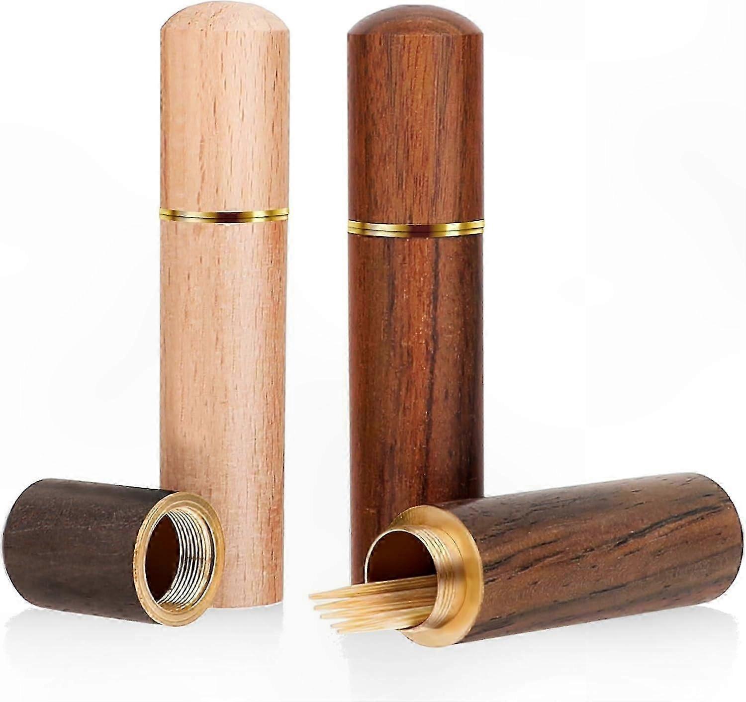 Mini Portable Storage Case for Toothpicks, Needles, Pills, Beads, and Small Items - 3 Pack Waterproof Wooden Container