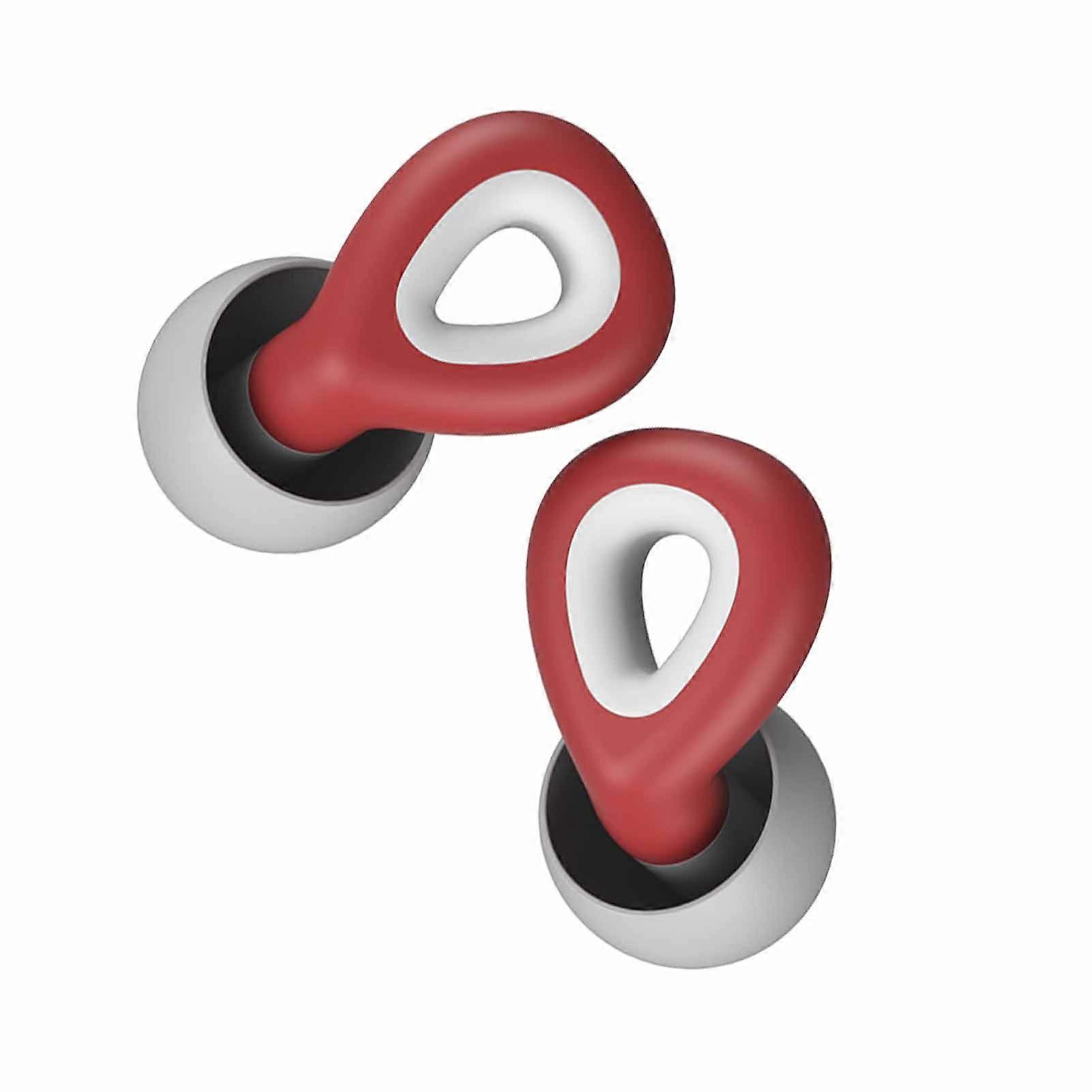 1 Pair Wine Red Noise Cancelling Waterproof Silicone Earplugs for Sleep