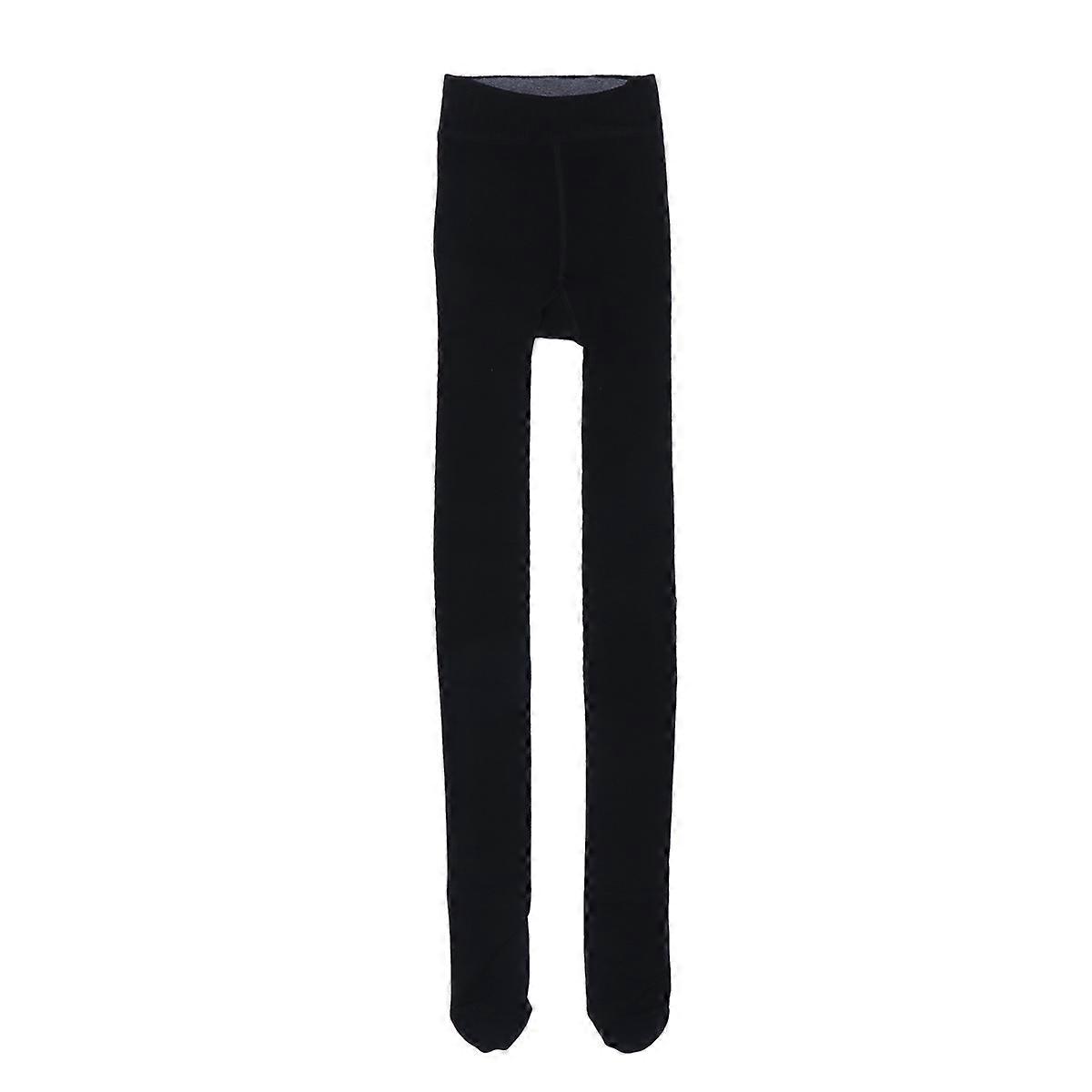 Warm Pants Footed Pantyhose for Women Ladies Black Thicken Plush Keep Warm 1Pack