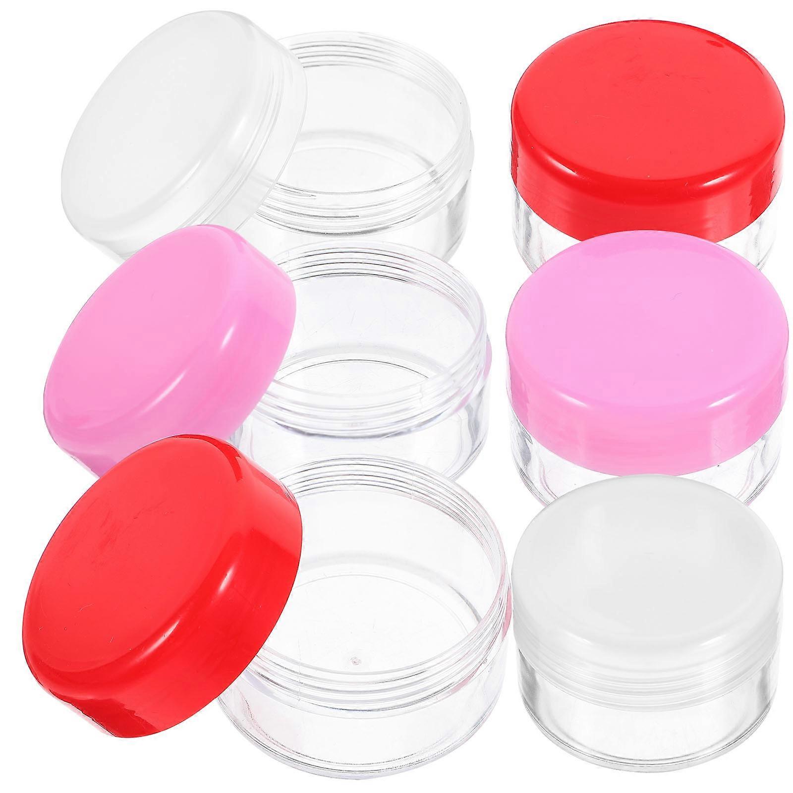 Trial Bottle Cream Jar for Storage 6Pcs Wide Mouth Cream Container with Lid