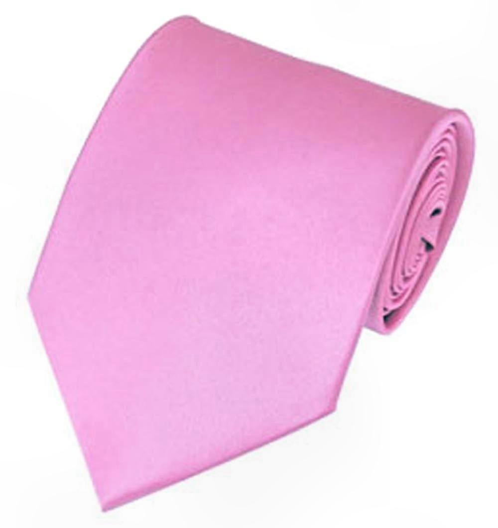 Solid Pink Necktie | Classic Plain Color Men's Tie