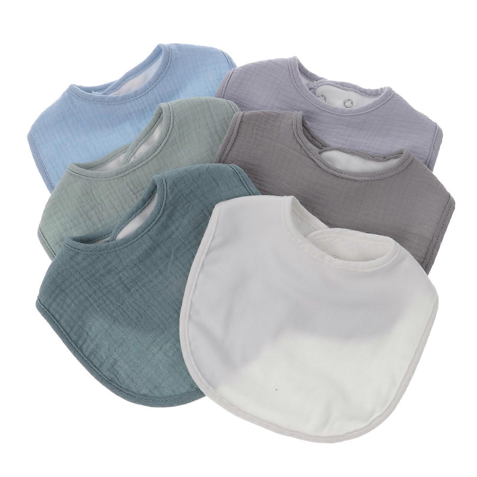 Baby Bibs U Shaped for Drool 6Pcs Assorted Feeding Bibs