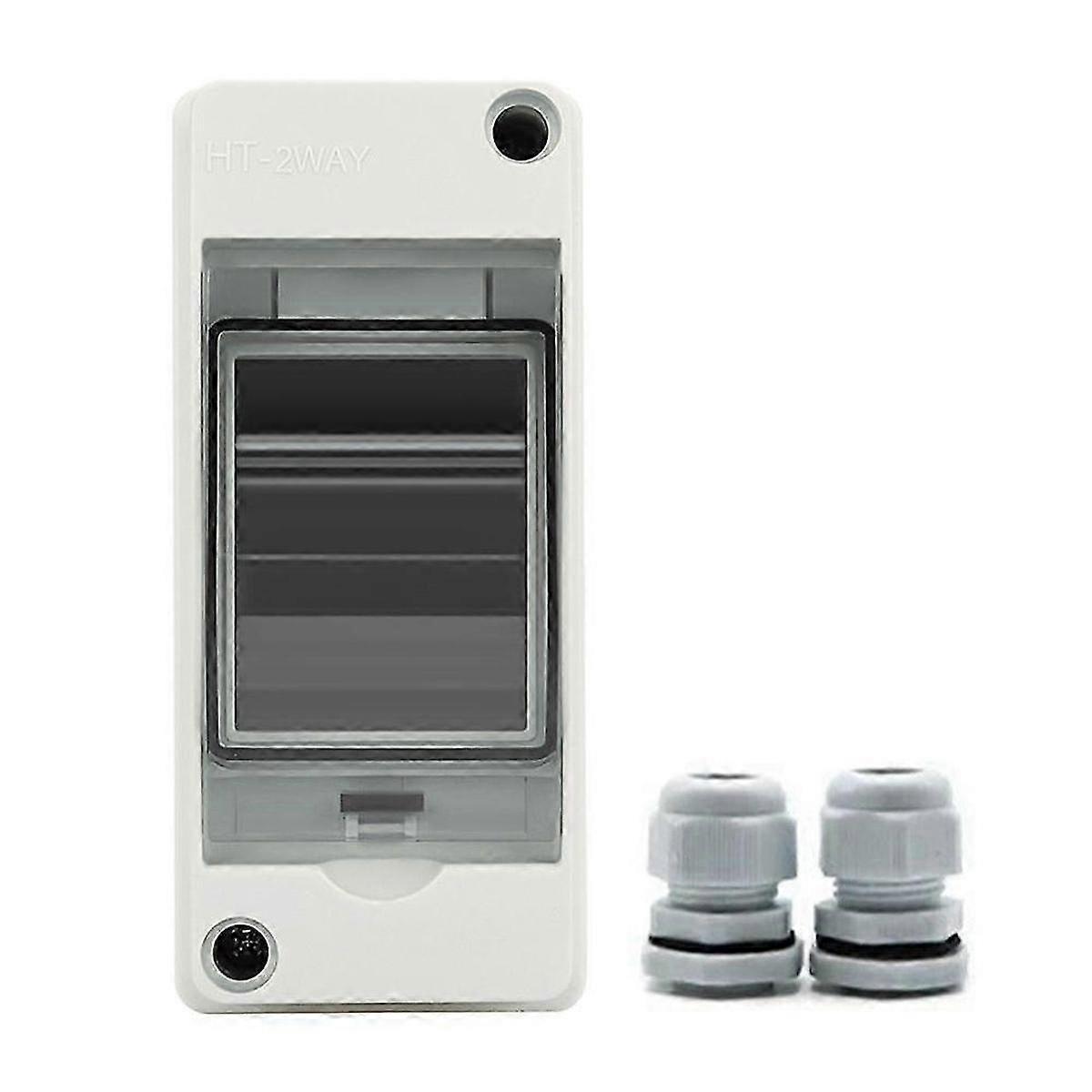 HT-2 IP65 Waterproof Distribution Breaker Box Panel Installation 2 WAY PC Outdoor Electrical MCB So