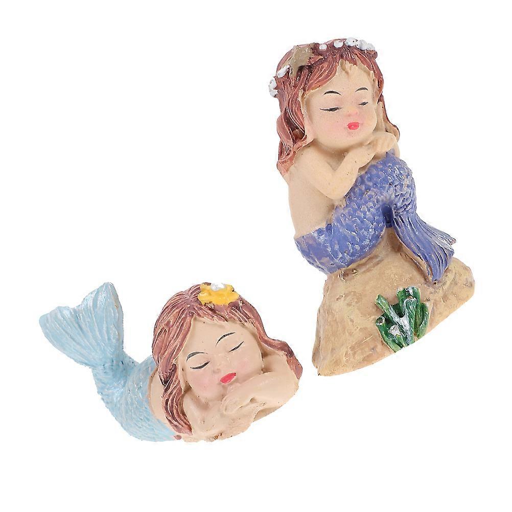 Fish Tank Landscaping 2 Pcs Artificial Mermaid Decor Perfect For Aquarium Setup With Beautiful Assorted Colors