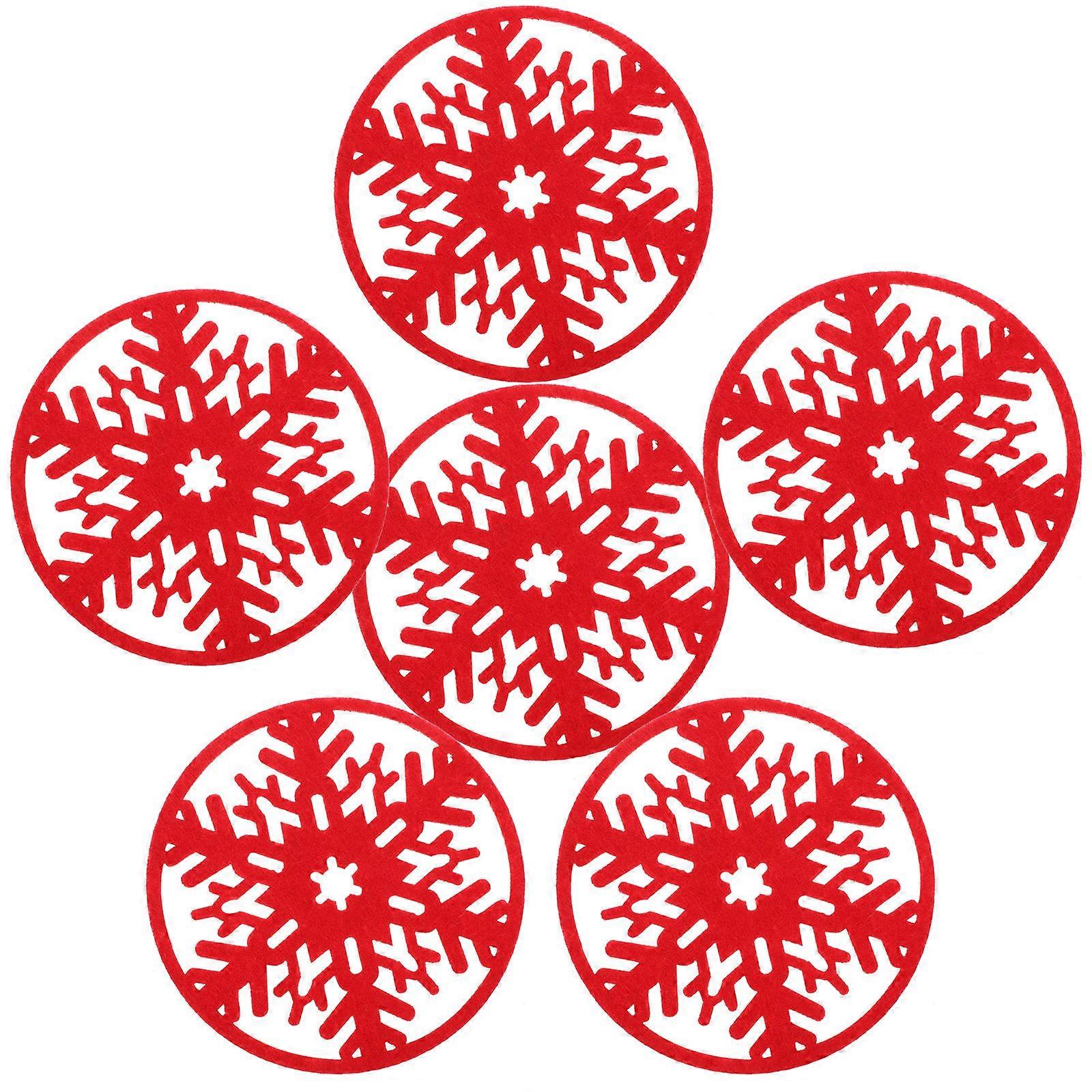 Holiday Felt Coaster Round Cup Mat for Insulation 18Pcs