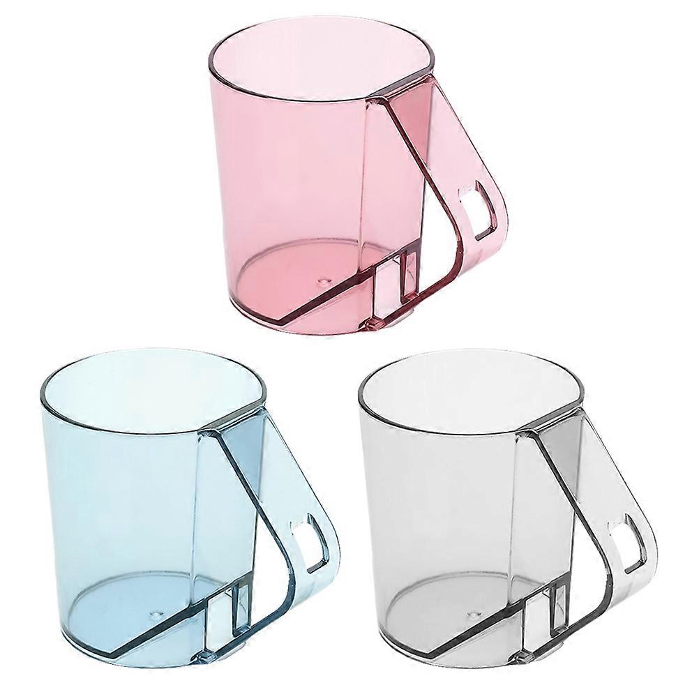 Toothbrush Storage Cups Household Washing Cups with Handle 3Pcs Set