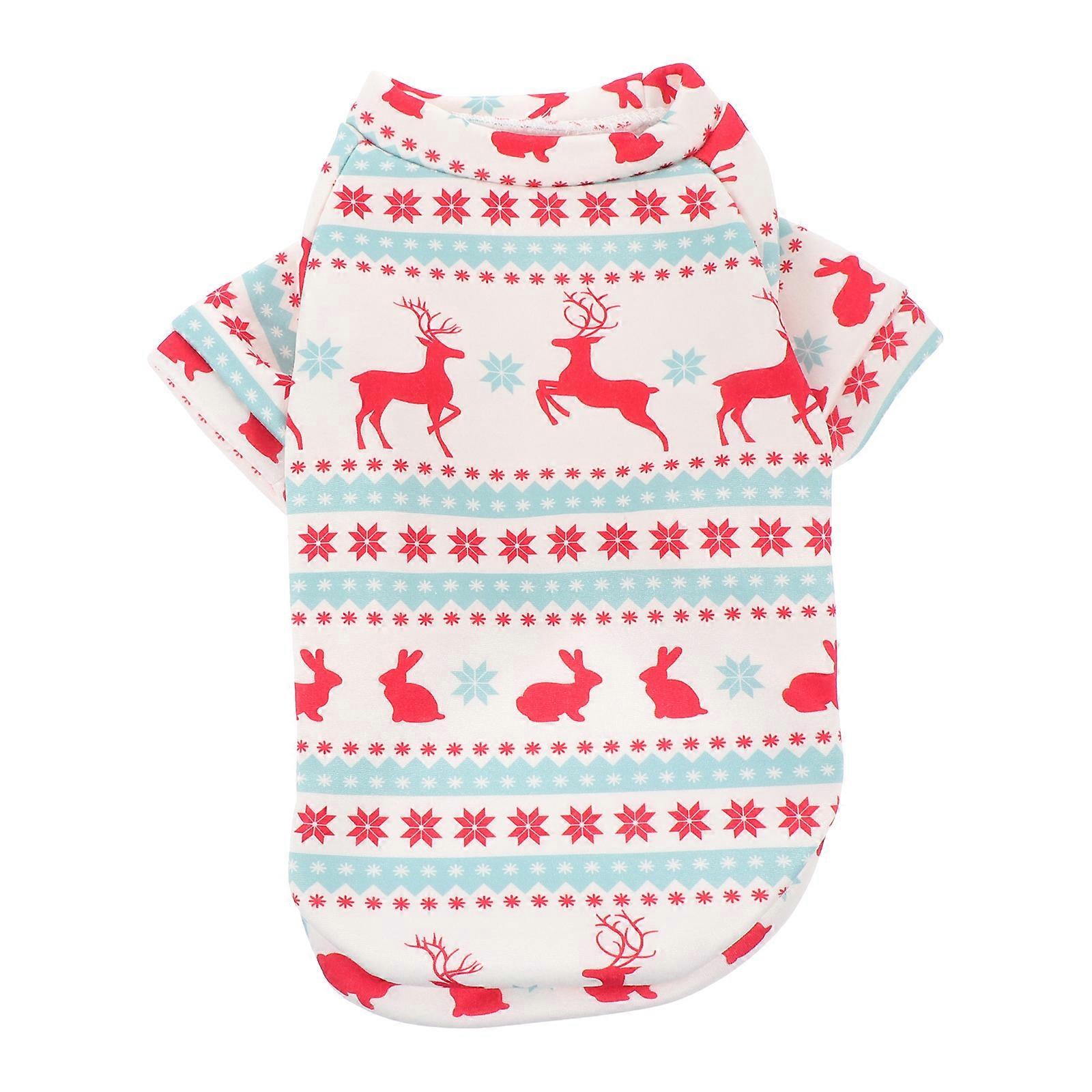 Dog Apparel Christmas Pet Costume with Elk Pattern for 2Pcs