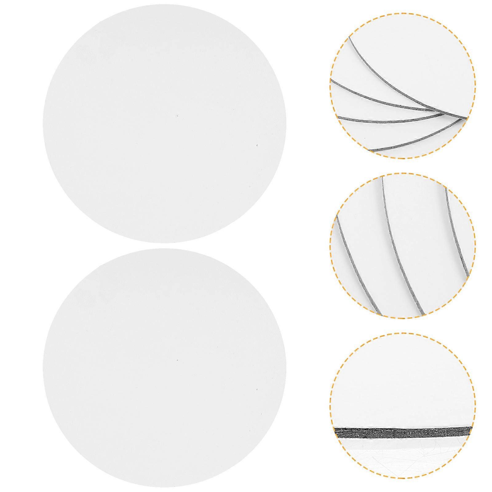 Canvas Board Round Canvas Panels for Painting 36Pcs White