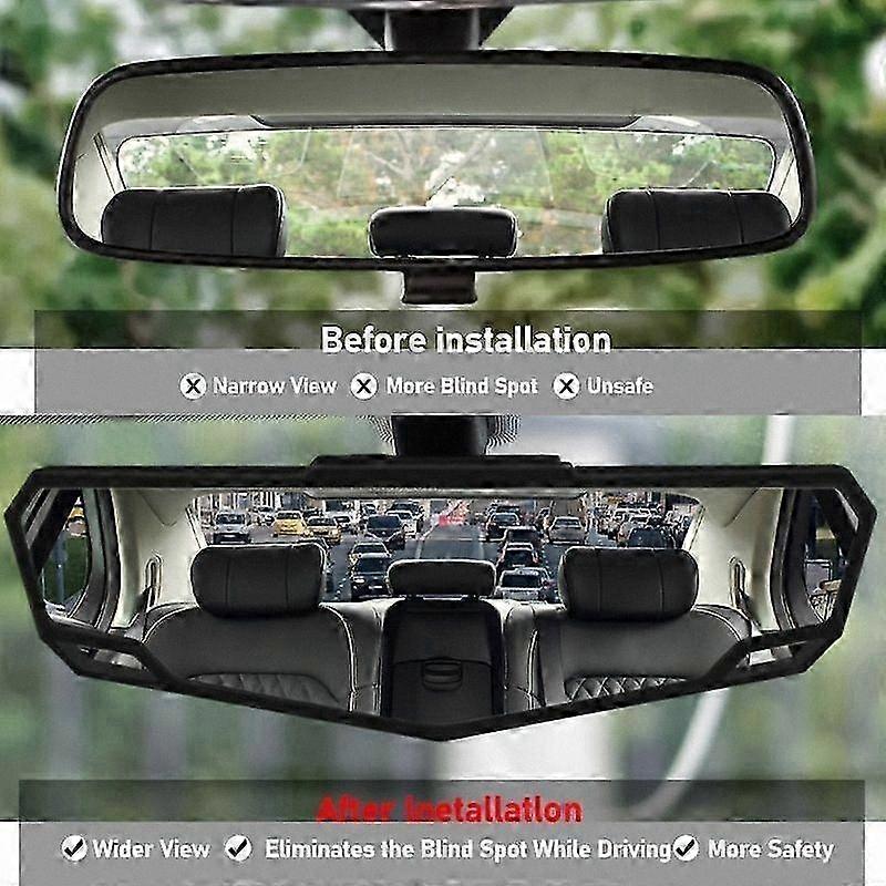 Wide-Angle Rearview Mirror for All Vehicles Enhanced Visibility and Safety Universal Fit