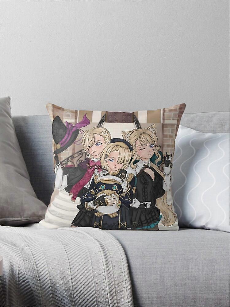 AIVO Lyney, Lynette e Freminet - Capas de almofadas Genshin Impact, capas de almofada, capas de sofá, polegadas, dois lados