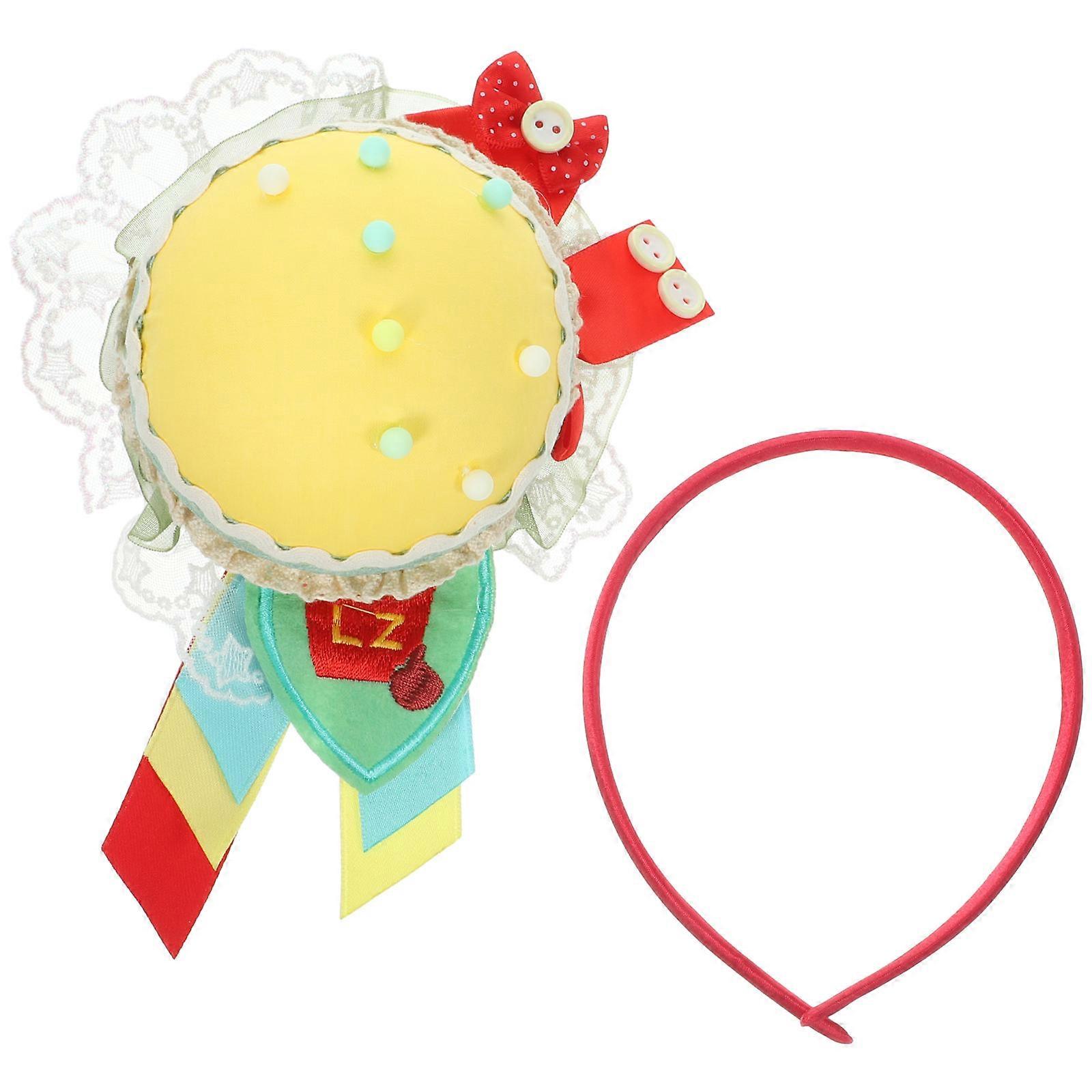 Funny Shape Hamburger Costume Headdress 2Pcs Multi Color Headband Perfect For Party Decor And Photo Prop Usage