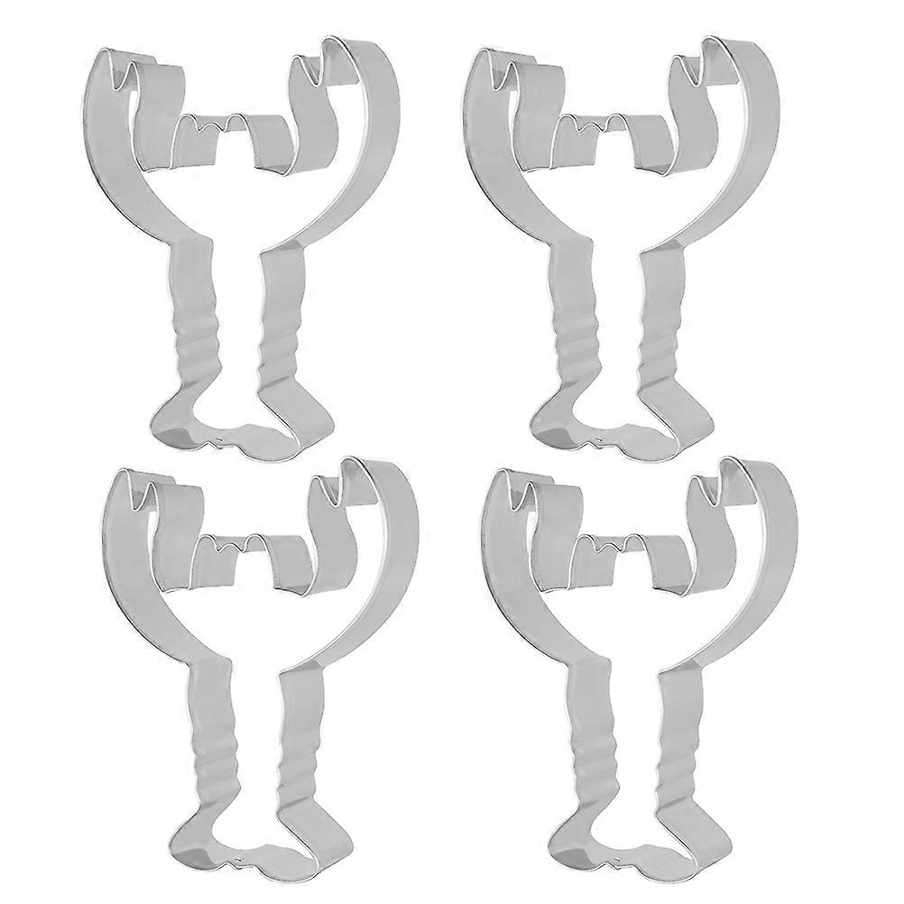 Stainless Steel Lobster Shape Cookie Cutter Molds for Baking Use 8Pcs Silver