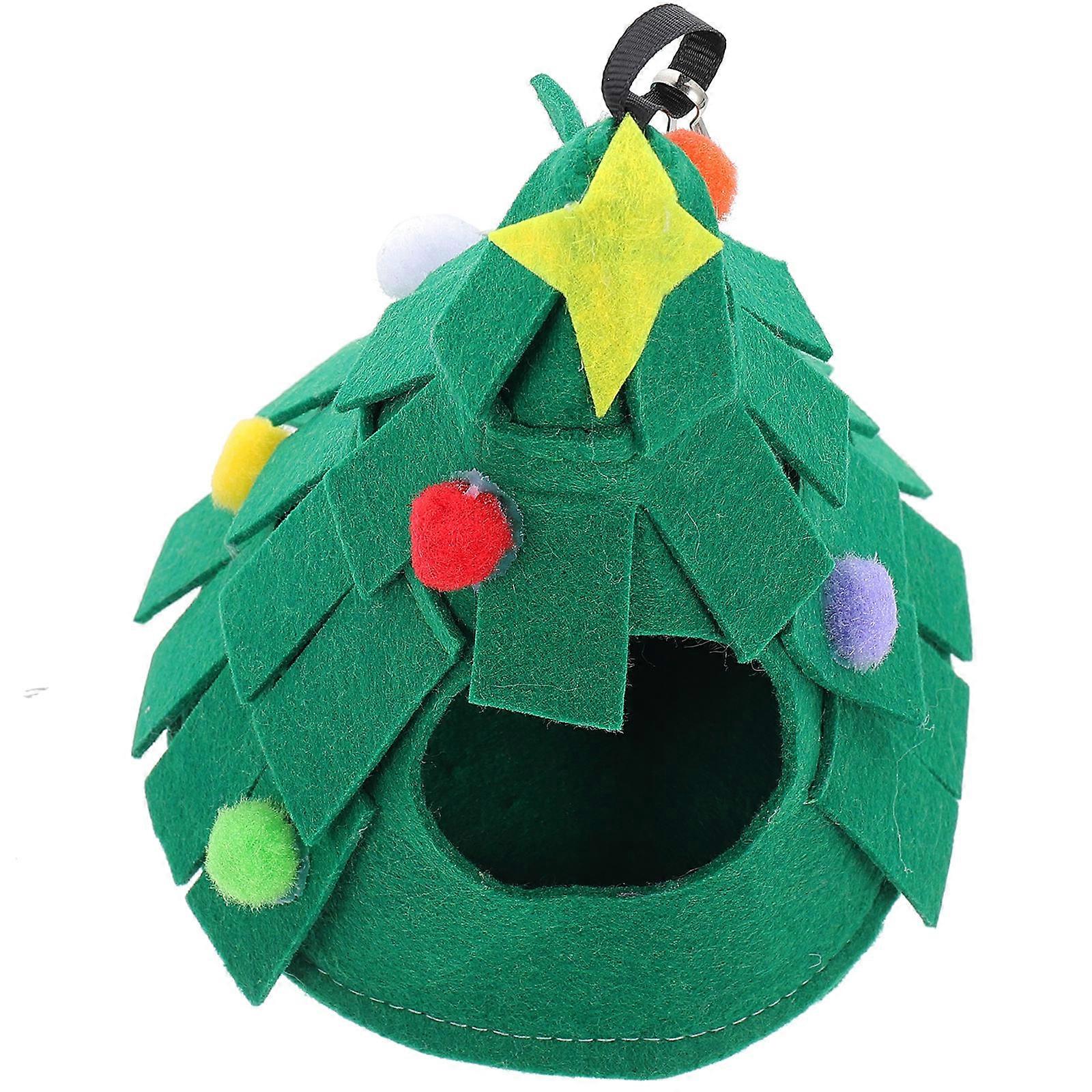 Comfortable Pet House 3Pcs Christmas Tree Shaped Hamster Hammock Suitable For All Small Pets Ideal For Indoor Occasions