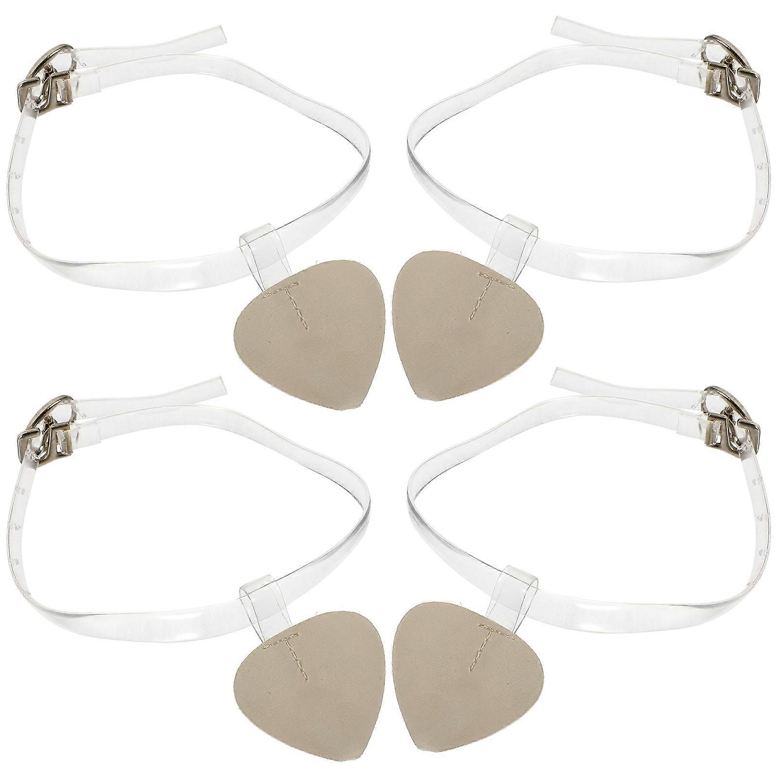 Anti-Loose High Heel Straps Ergonomic Design For Dancing Walking Long Walking 2 Pairs Transparent Microfiber