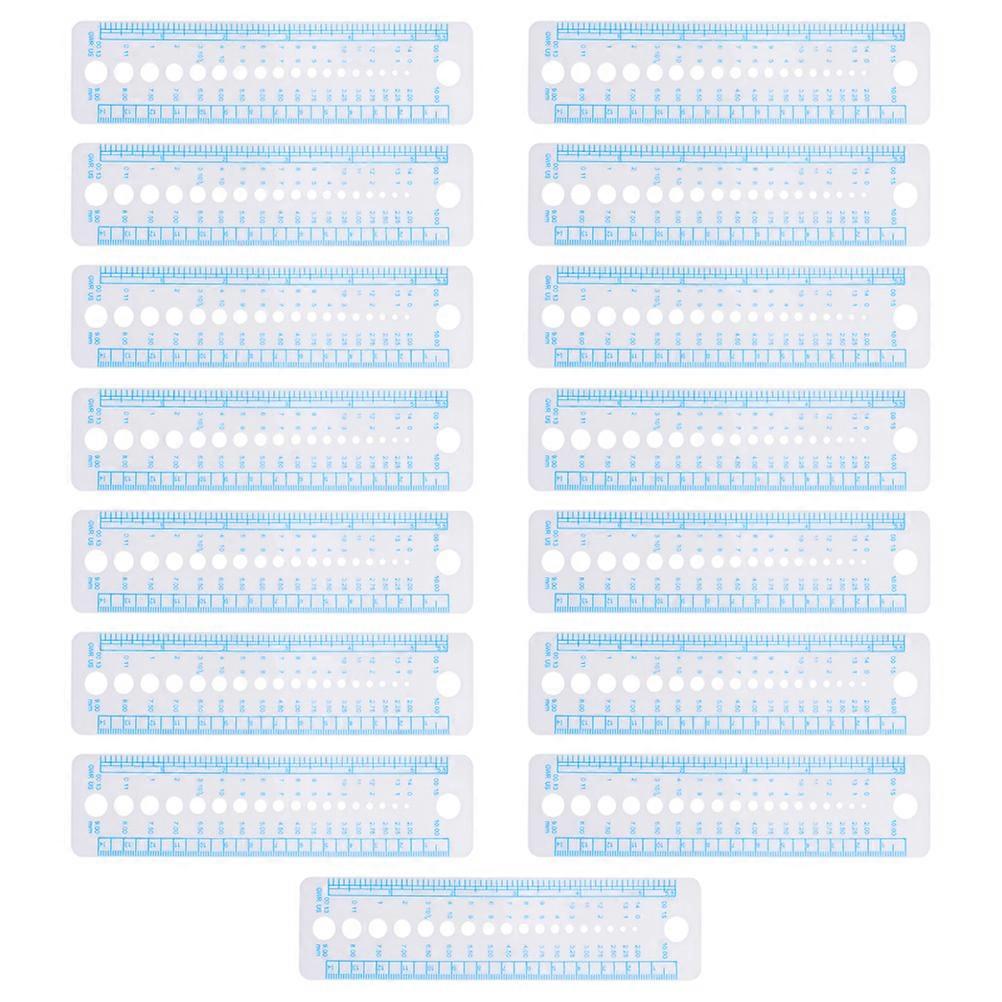 Portable Multi-Function Needle Gauges 75 Pcs Rectangular Knitting Measurement Tools Ideal For DIY Projects