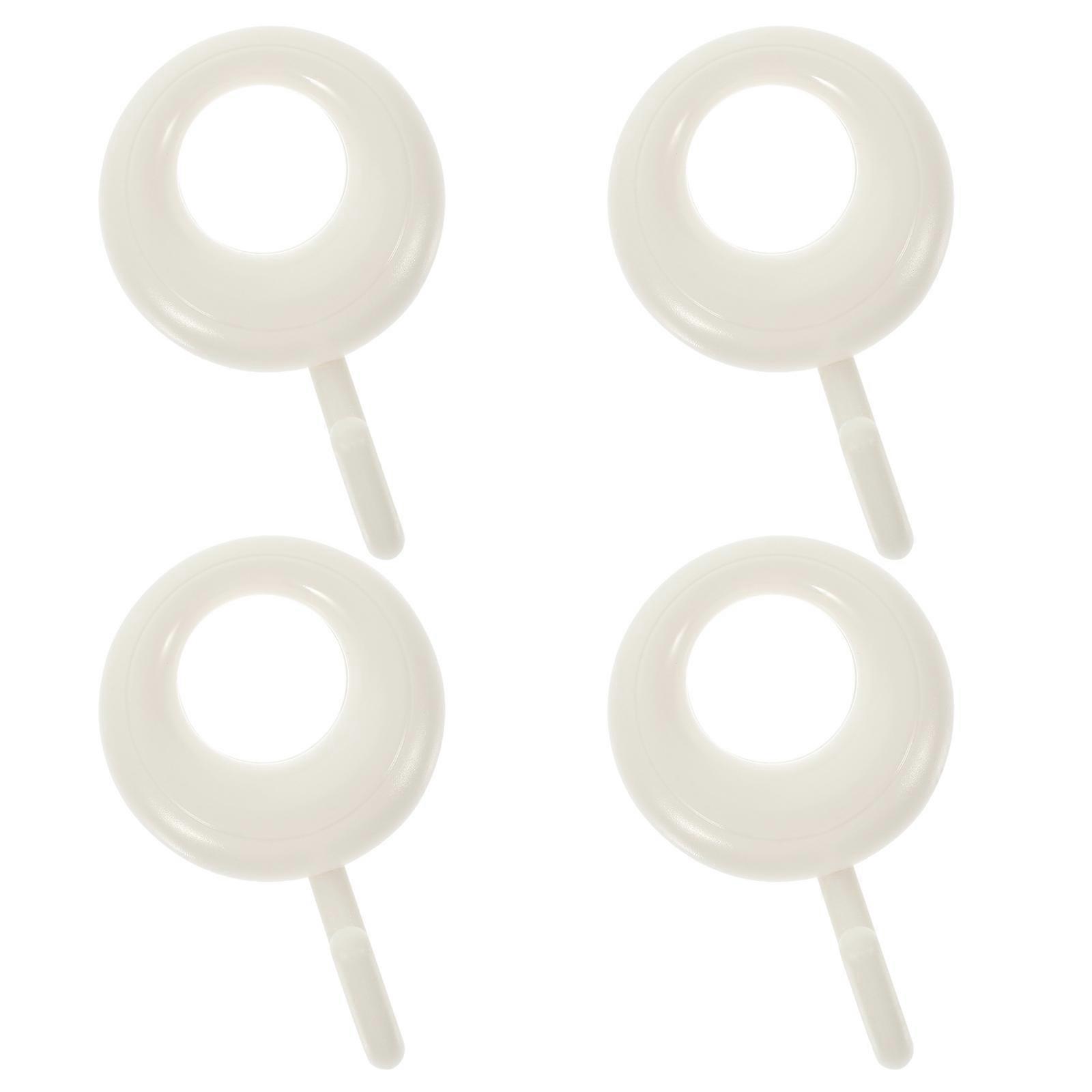 Bathroom Hooks White Wall-Mounted Hangers for Hanging 12Pcs Set