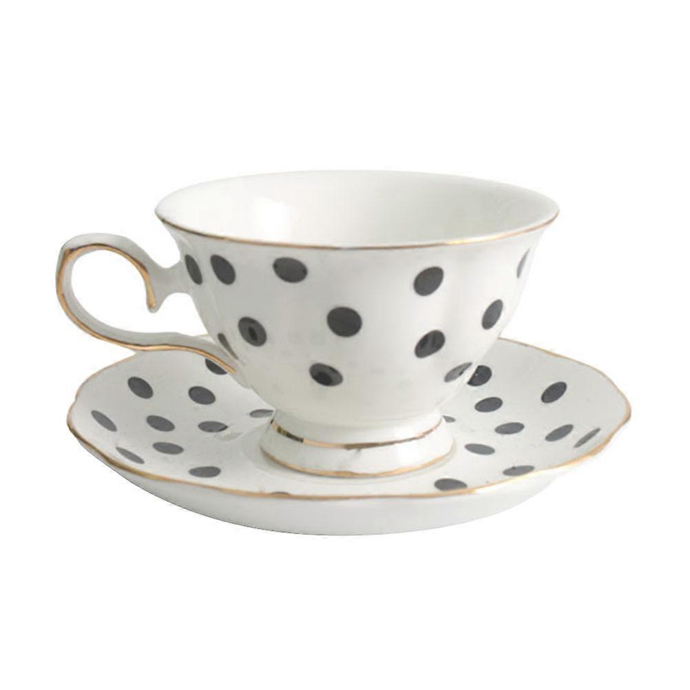 Ceramic Coffee Cup Coffee Cup Set for Storage Use 1Set Black Color