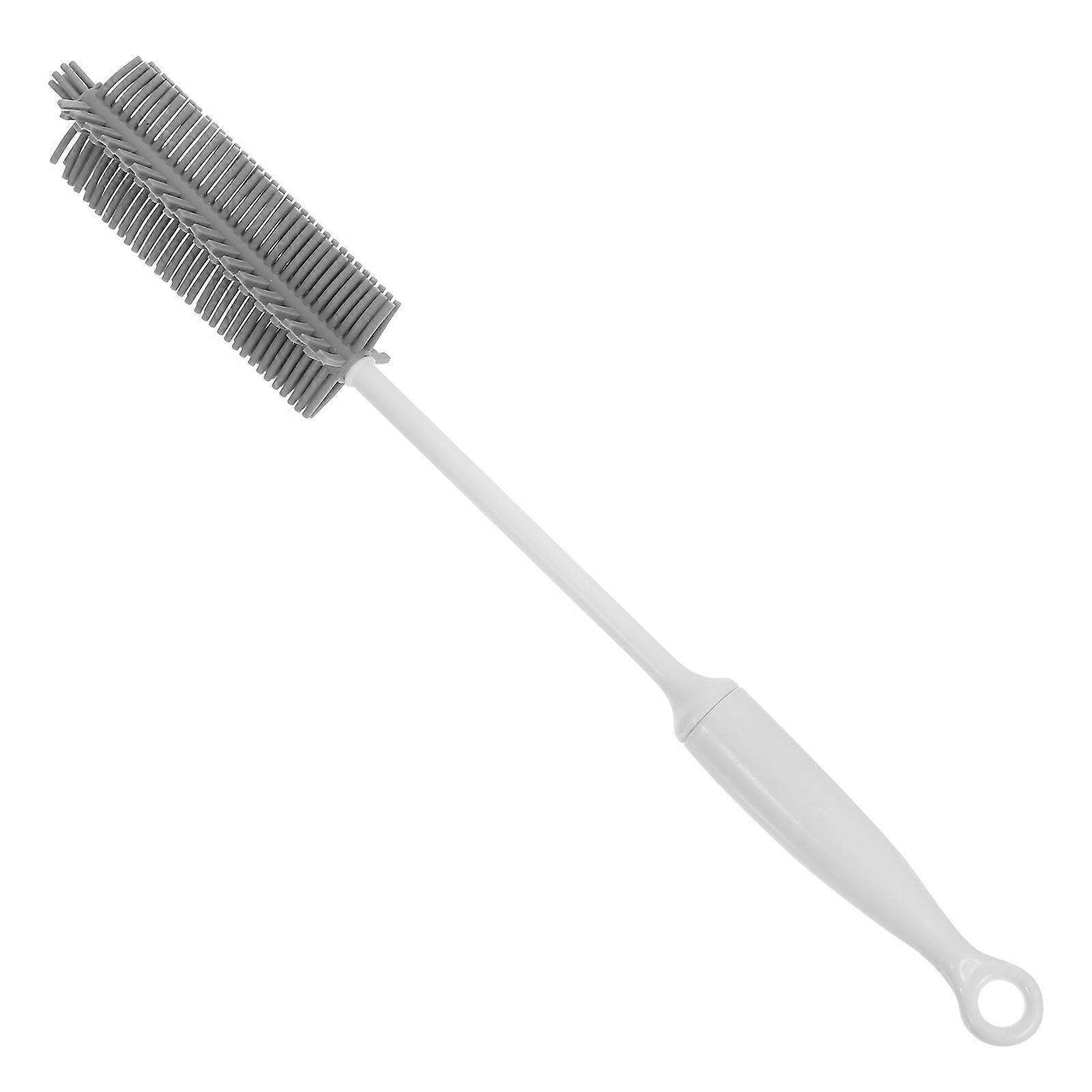 Reusable Straw Cleaner Brush Silicone for Cleaning 3Pcs Grey Tools
