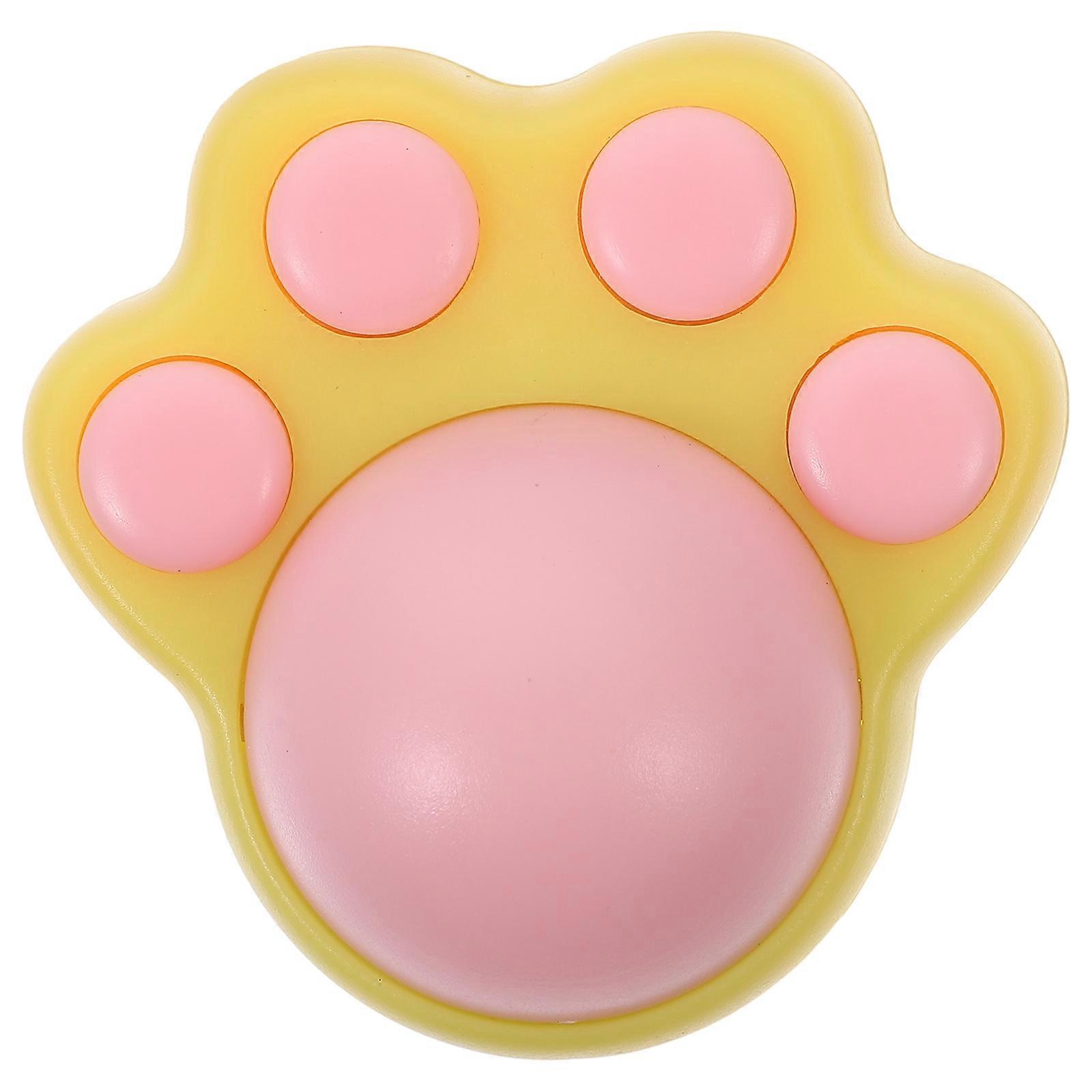 ABS Catnip Ball Interactive Toy for Playing 4Pcs Rotatable Paw Shaped Balls