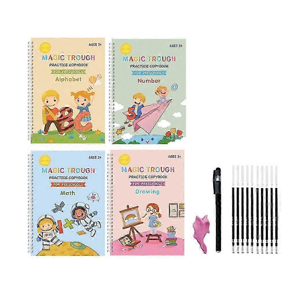 Reusable Grooved Calligraphy Practice Stickers For Children'S Enlightenment Fun