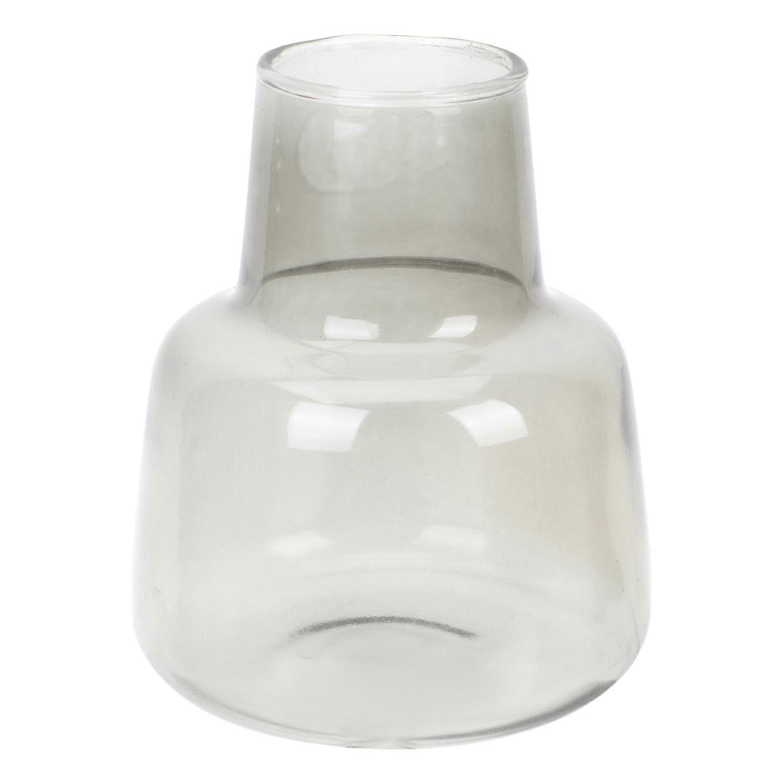 Decorative Glass Vases for Desktop Use 3Pcs Glass Cylinder Vase Light Grey