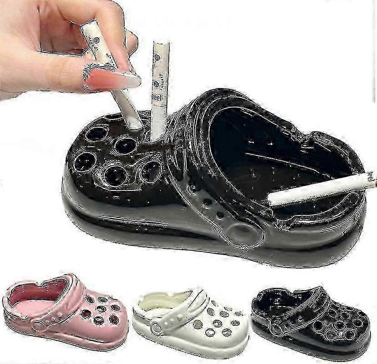 Funny Crocs Resin Ashtrays - Black Ornaments